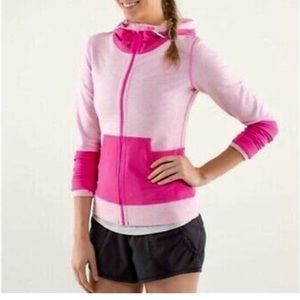 lululemon athletica Pink Two-Tone Zip Hoodie
